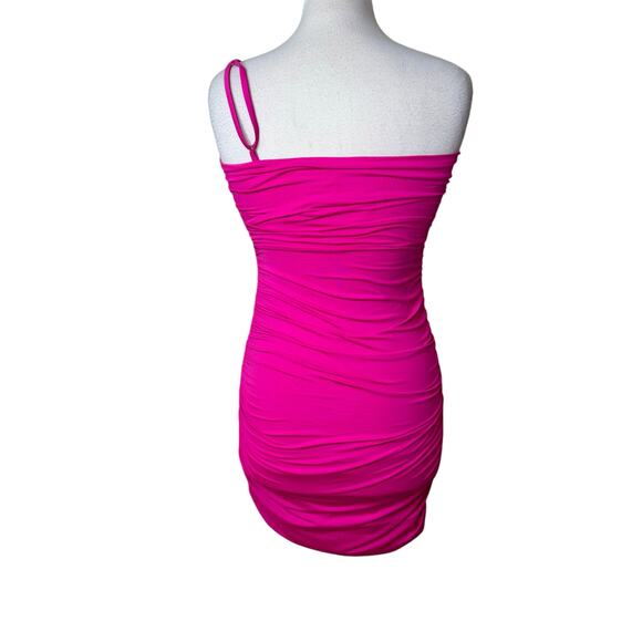 HELLO MOLLY Changed My Mind Dress Hot pink Size Large US 8/ AU12 NWT - Picture 2 of 9